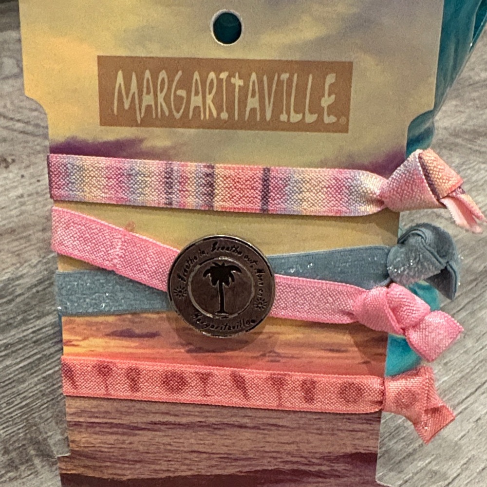 Margaritaville Hair Ties or bracelets - Pink, Blue, Multicolor~ BRAND NEW - Picture 3 of 5